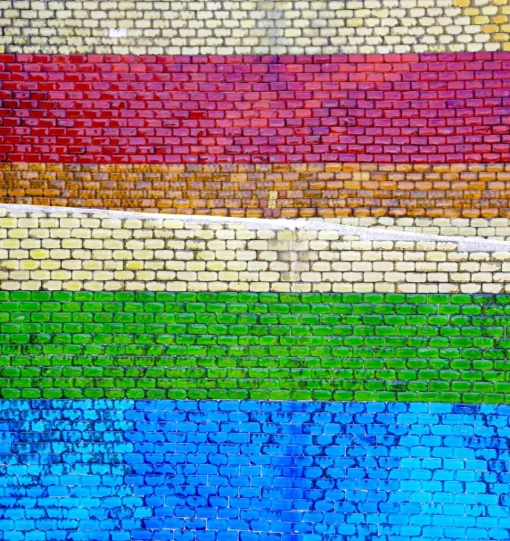 レインボーガラスタイル