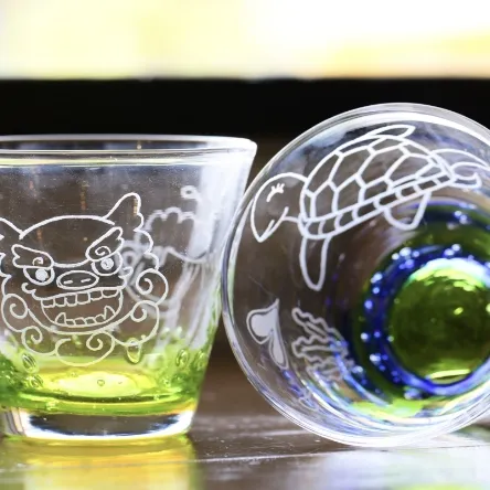 グラス彫り込み