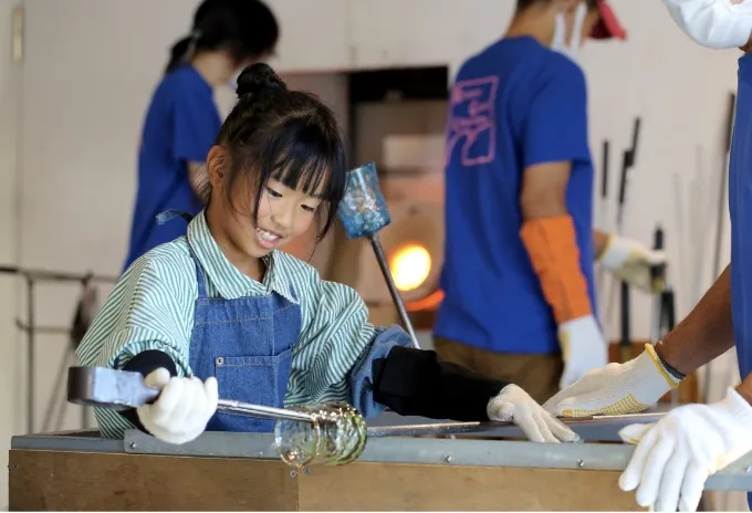 琉球ガラス製作