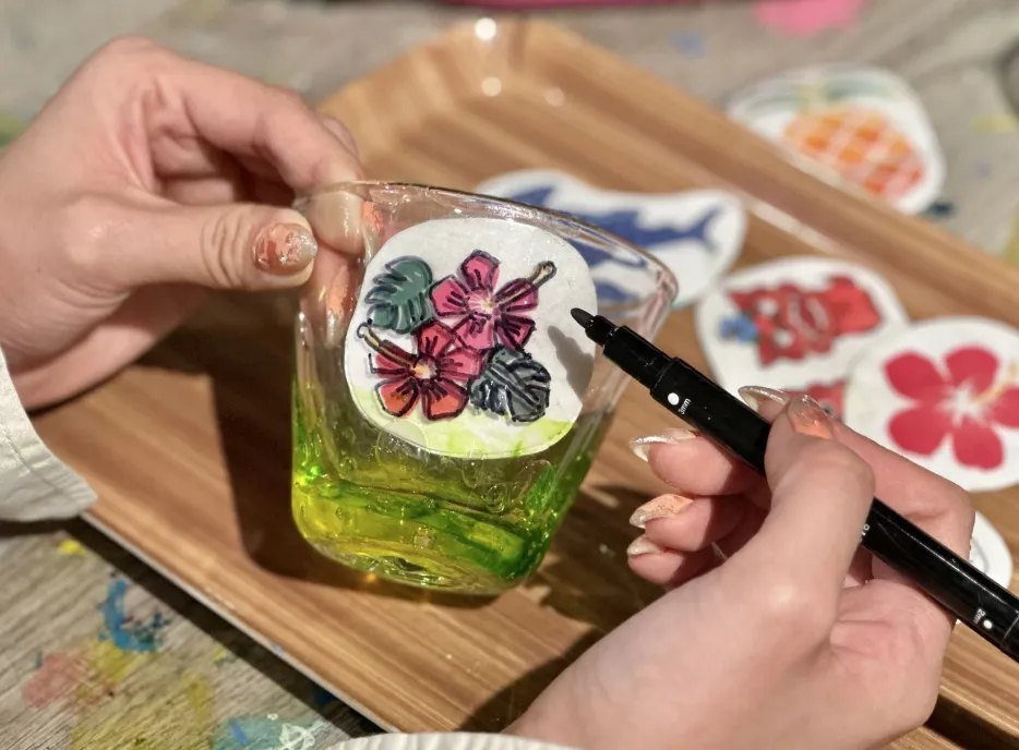 グラス彫り込み