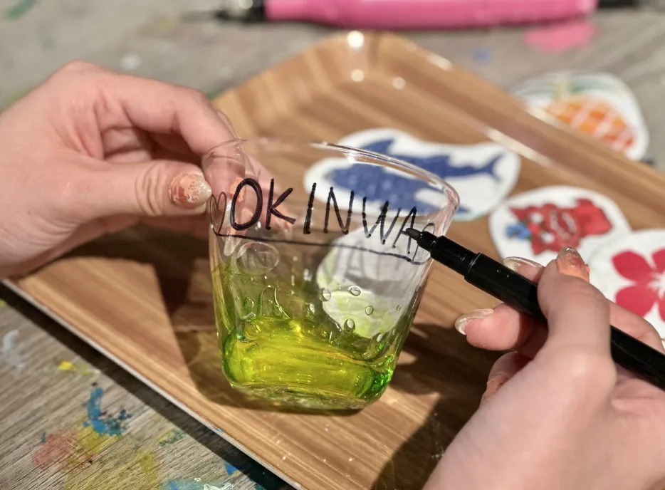 グラス彫り込み